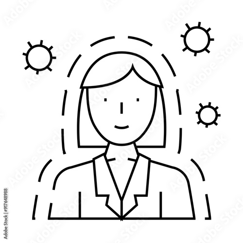 immunologist doctor line icon vector. immunologist doctor sign. isolated contour symbol black illustration