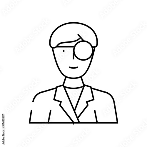 ent doctor line icon vector. ent doctor sign. isolated contour symbol black illustration