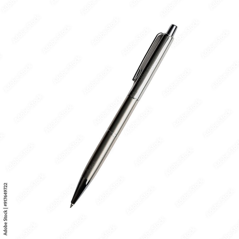 Sleek metal ballpoint pen with a simple, modern design. Perfect for office use, school, or personal notes. Durable and reliable for everyday writing. PNG, Transparent, No Background Sleek metal ballpoint pen with a simple, modern design. Perfect for office use, school, or personal notes. Durable and reliable for everyday writing. PNG, Transparent, No Background