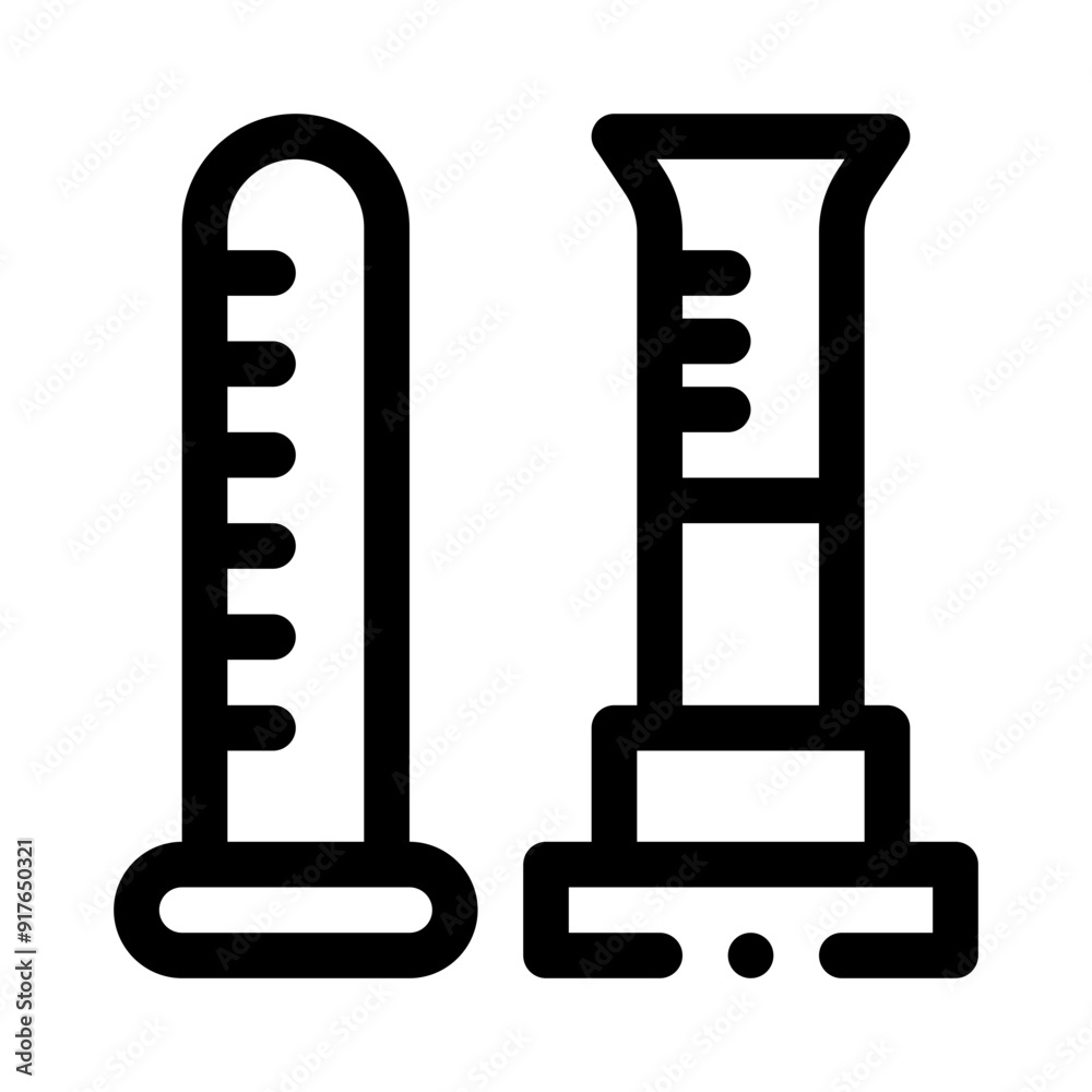 graduated cylinder line icon graduated cylinder line icon