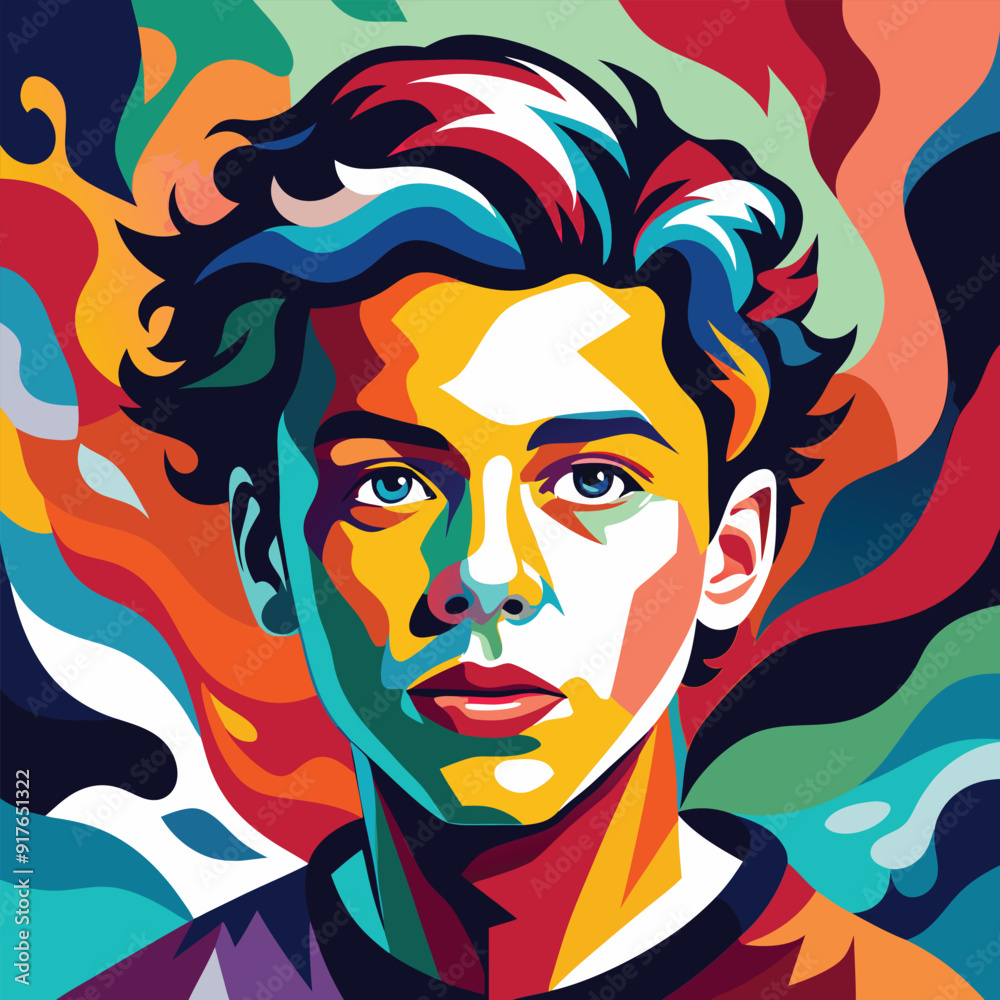 abstract background of the face of a man abstract background of the face of a man