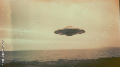 Vintage photo of an UFO