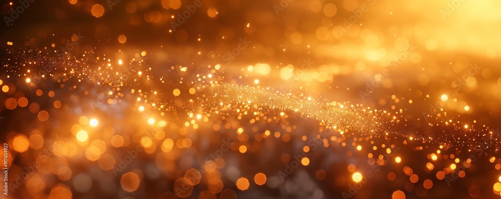 Glittering Golden Lights and Bokeh Effect on a Radiant Background, Perfect for Festive Celebrations and Holiday-Themed Events Glittering Golden Lights and Bokeh Effect on a Radiant Background, Perfect for Festive Celebrations and Holiday-Themed Events