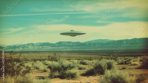 Vintage photo of an UFO
