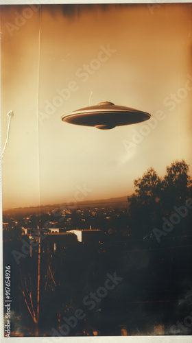 Vintage photo of an UFO