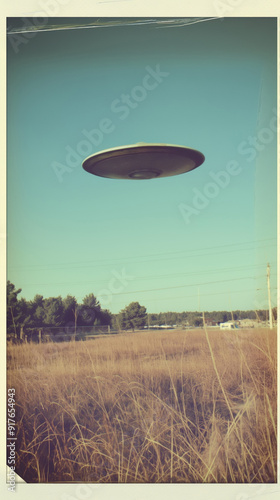 Vintage photo of an UFO