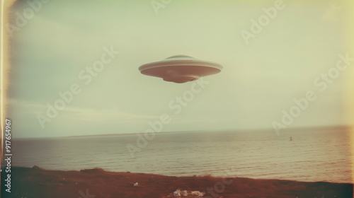 Vintage photo of an UFO