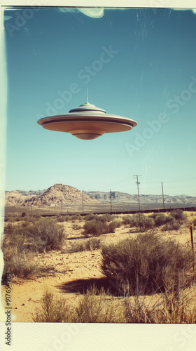 Vintage photo of an UFO