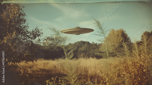 Vintage photo of an UFO