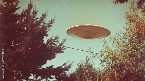 Vintage photo of an UFO