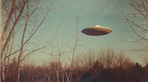 Vintage photo of an UFO