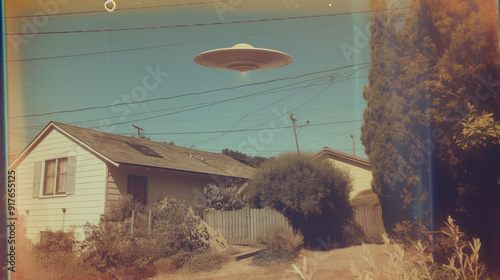 Vintage photo of an UFO