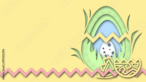 Flat Animation Easter, suitable for greeting card etc. animated OP 3`s and animated loop 7`s