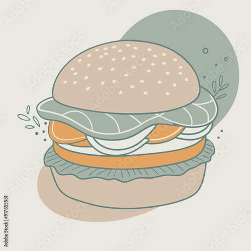 Hamburger Editable Vector Design. Generated With AI