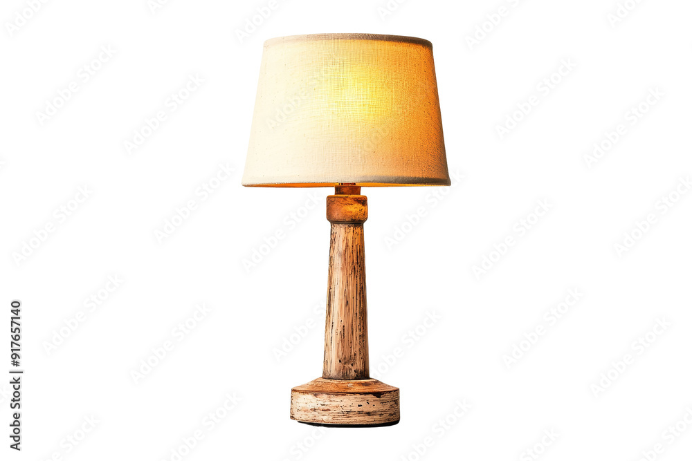 Wooden Table Lamp with Fabric Shade Wooden Table Lamp with Fabric Shade