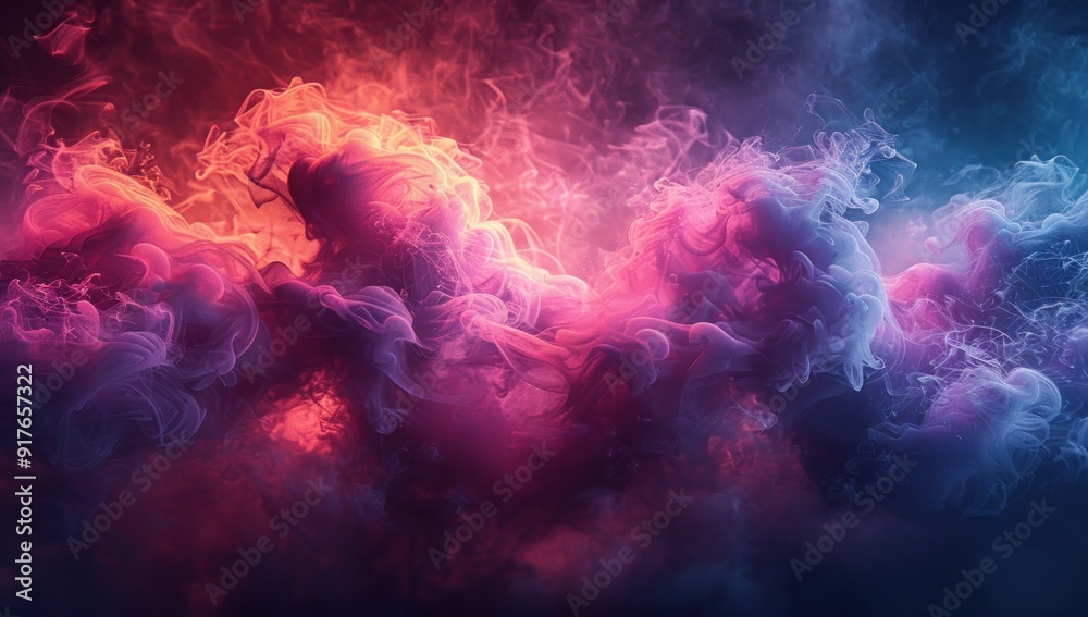 Abstract Swirling Smoke with Red and Blue Hues Abstract Swirling Smoke with Red and Blue Hues