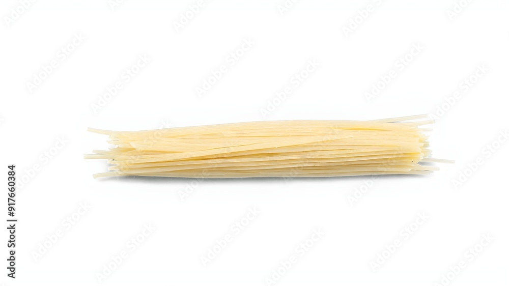 a few uncooked noddles with white background