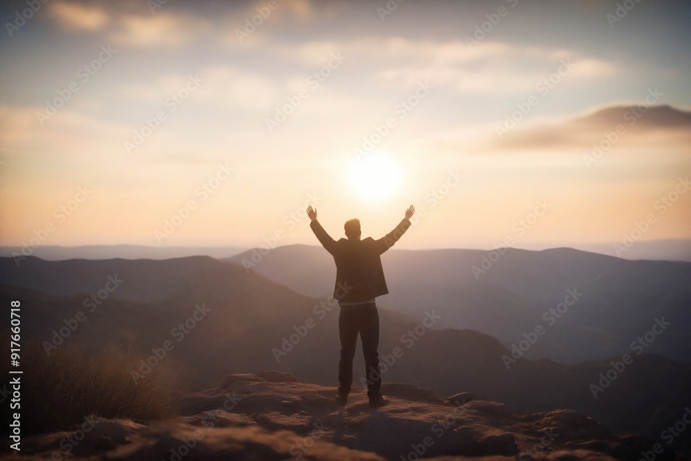 Fototapeta premium person in the mountains