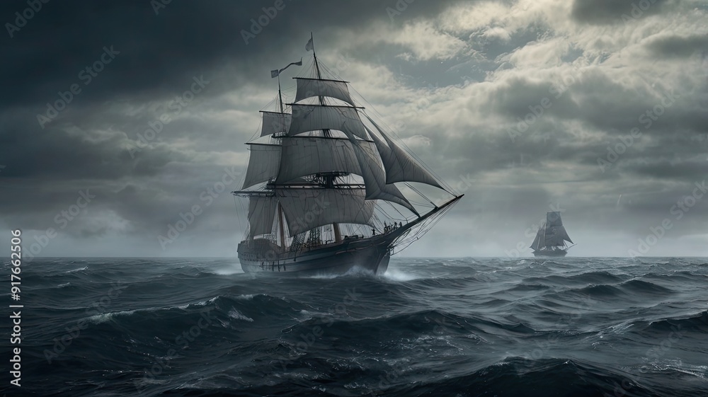 Fototapeta premium ship in the sea