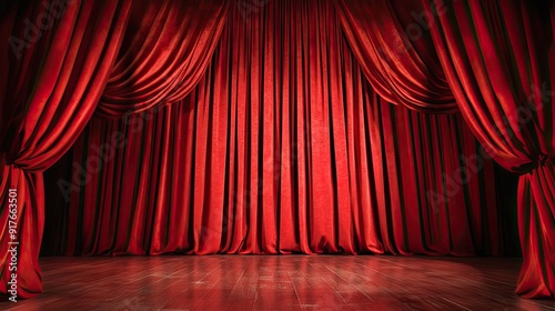 Red theater curtain background