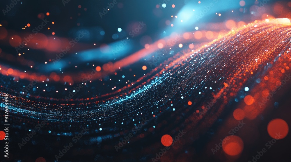 Abstract digital background with glowing particles and light trails, suitable for tech and futuristic themes. Abstract digital background with glowing particles and light trails, suitable for tech and futuristic themes.