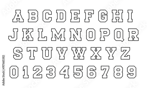 Canvas Print Football & baseball Sports Font Vector