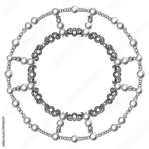 Wallpaper Mural Vintage lace frame illustration Torontodigital.ca