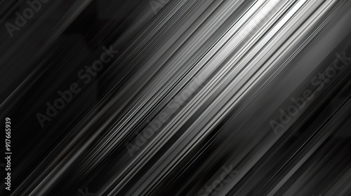 Abstract Diagonal Stripes in Black and White