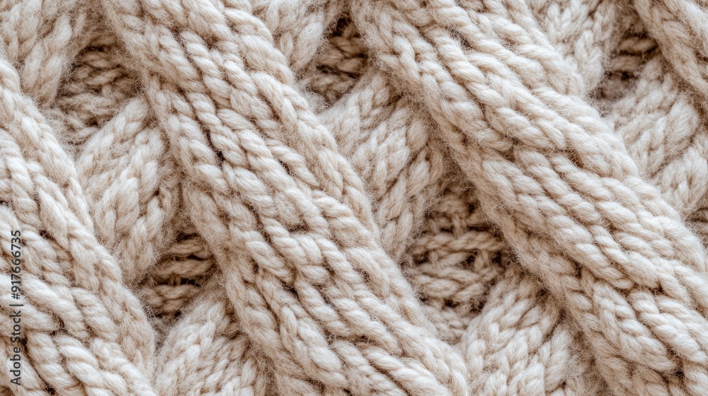 Cozy knit texture background in warm beige tones, perfect for winter-themed designs or comfortable home concepts. Cozy knit texture background in warm beige tones, perfect for winter-themed designs or comfortable home concepts.