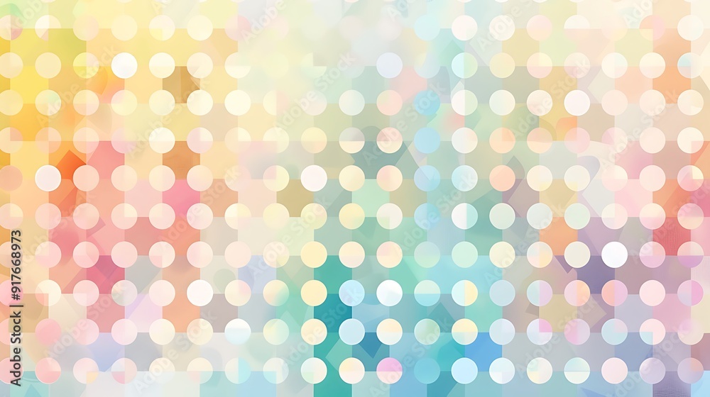 Playful polka dot and geometric pattern background with pastel shades for a fresh design... Playful polka dot and geometric pattern background with pastel shades for a fresh design...