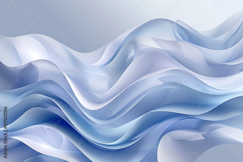 Abstract Blue Wave Background