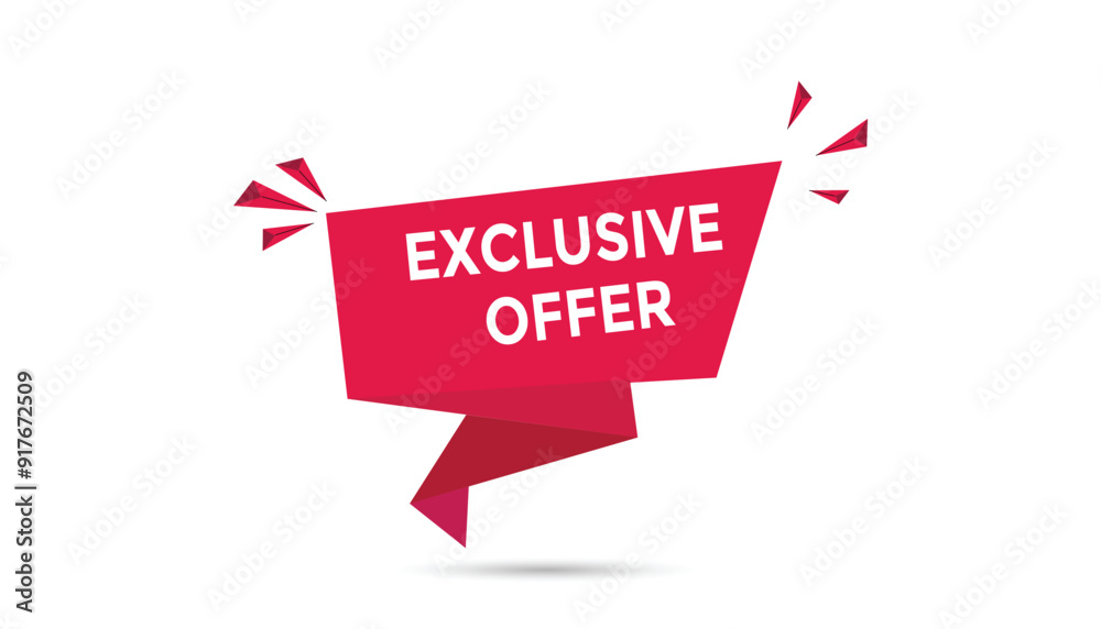 Exclusive Offer button web banner templates. Vector Illustration