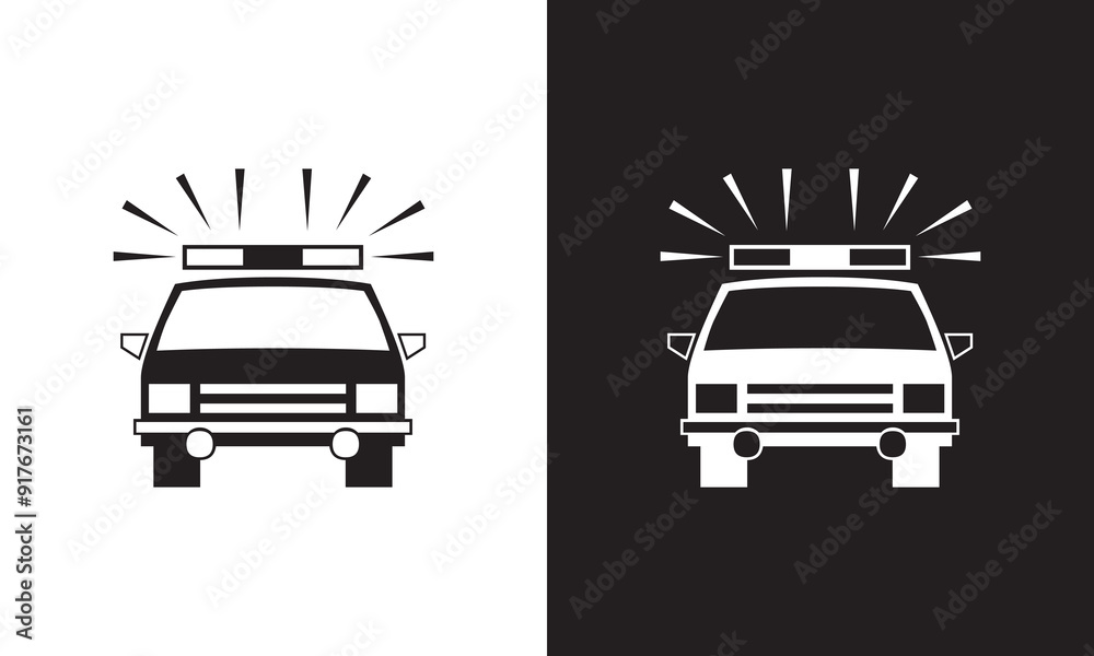 Police car vector icon.