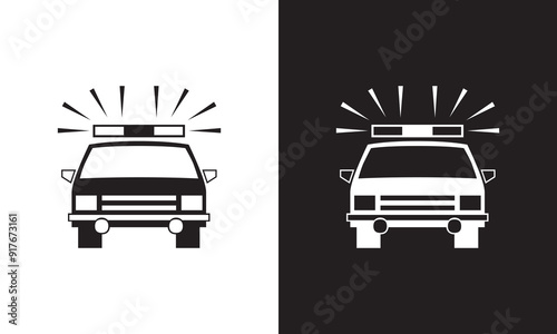 Police car vector icon.