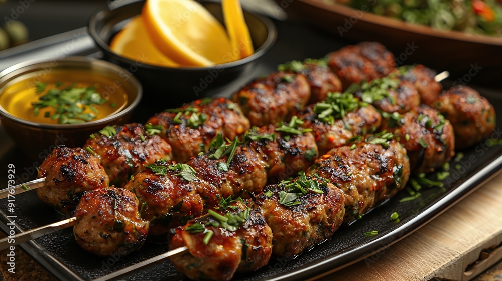 Juicy Kofta Kebabs with Fresh Herbs and Spices