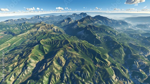 A striking snapshot of Google Maps' detailed terrain view, showcasing the topographical features of diverse regions, from mountain ranges to coastal plains, in captivating