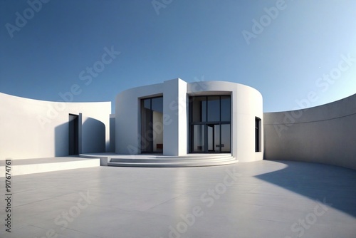 3d render of a modern building
