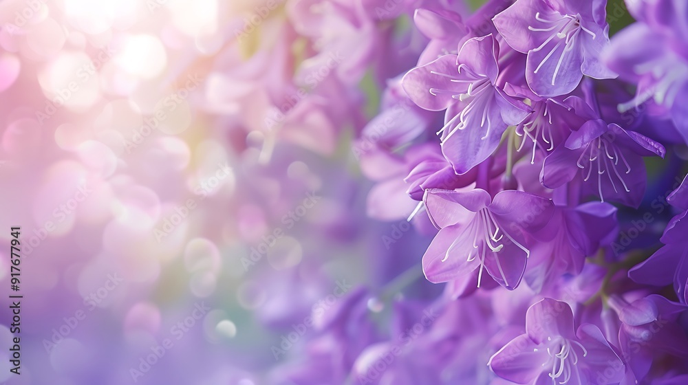 Soft violet floral background for springtime