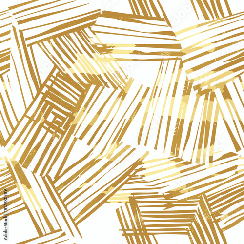 Abstract geometric pattern with gold glitter lines on a white background. Perfect for adding a touch of luxury and sophistication to your designs.