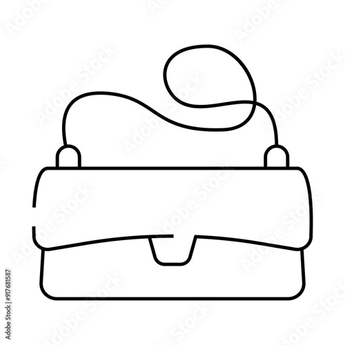 clutch bag line icon vector. clutch bag sign. isolated contour symbol black illustration