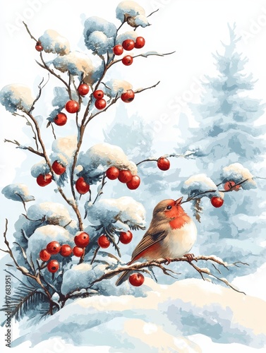 Winter Wonderland with a Robin