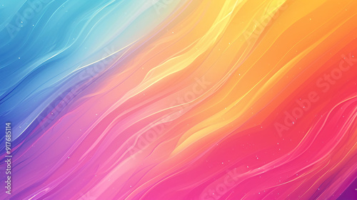 Wallpaper Mural Abstract Gradient Background with Curved Lines and White Dots Torontodigital.ca