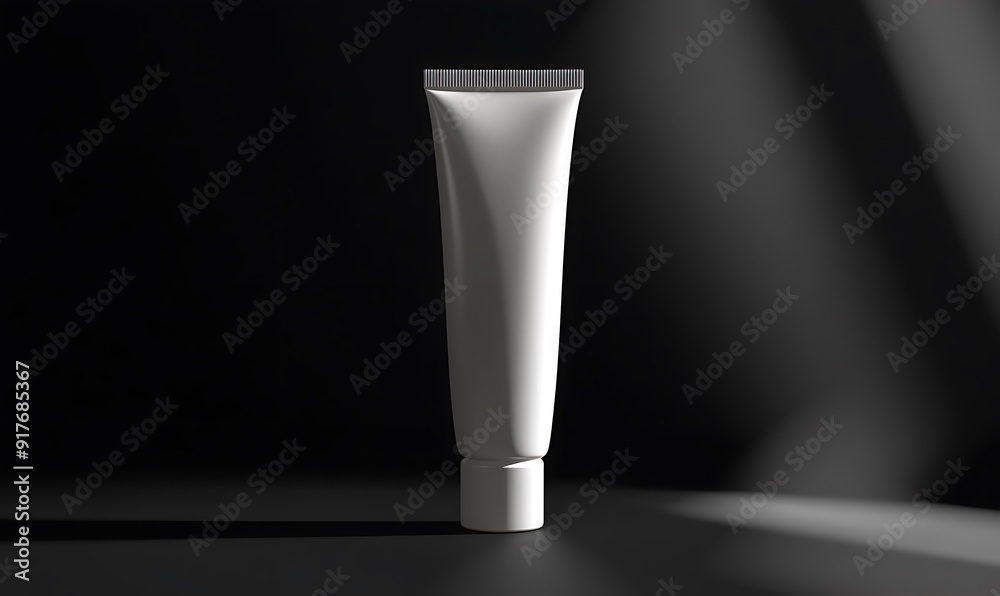 White Tube on Dark Background White Tube on Dark Background