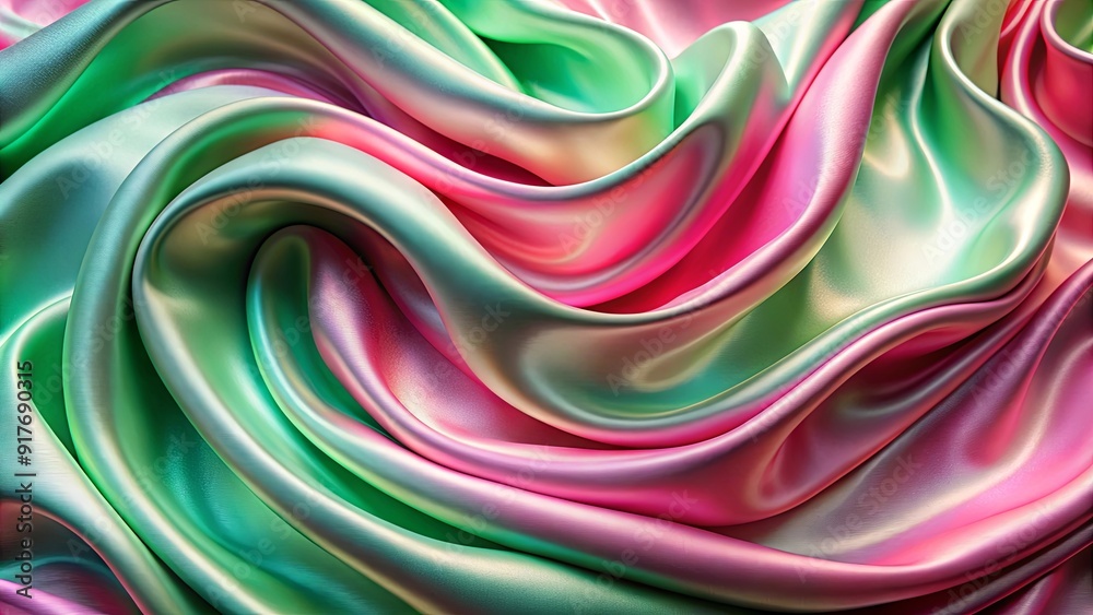Wave texture silk abstract fabric with a pink and green luxury swirl background, wave, texture, silk Wave texture silk abstract fabric with a pink and green luxury swirl background, wave, texture, silk