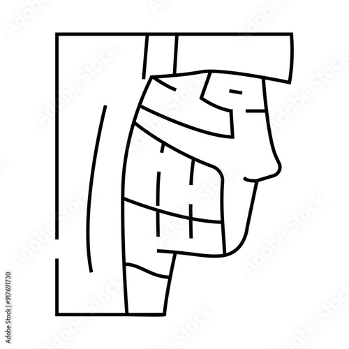 smas lifting line icon vector. smas lifting sign. isolated contour symbol black illustration