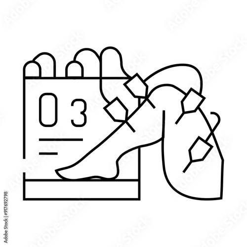 ozone therapy line icon vector. ozone therapy sign. isolated contour symbol black illustration