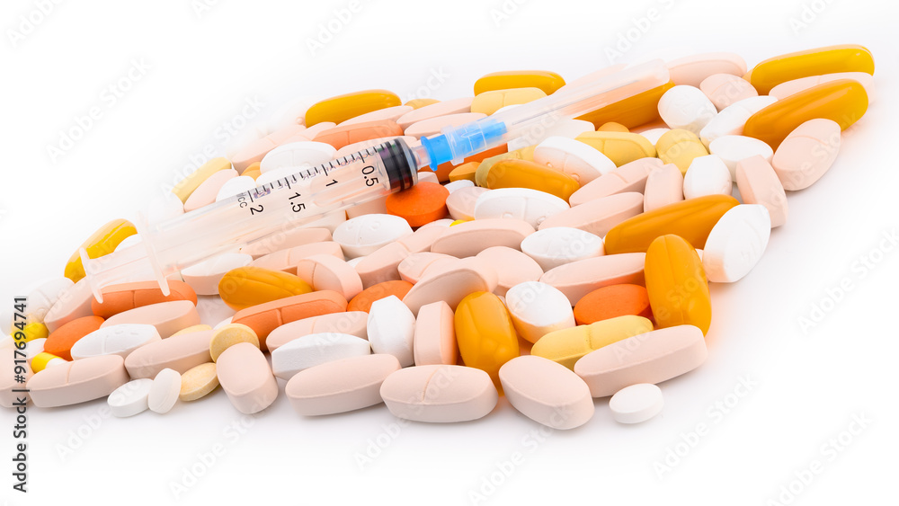 colored tablets, capsules and disposable syringe colored tablets, capsules and disposable syringe