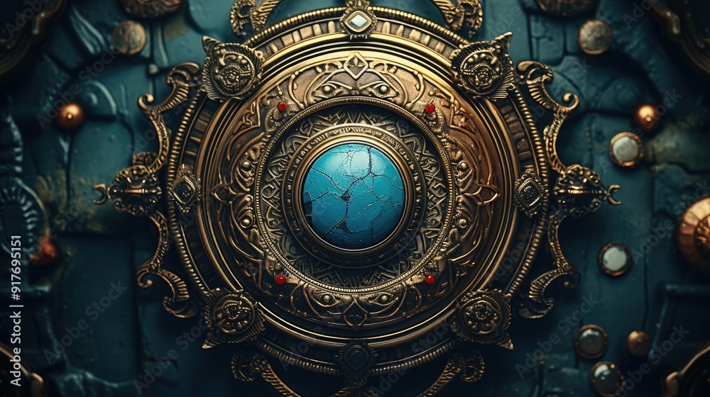 Antique, baroque, golden frame, copy space Antique, baroque, golden frame, copy space