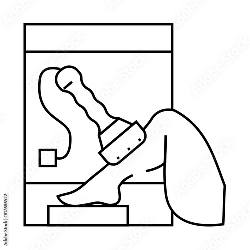 laser hair removal line icon vector. laser hair removal sign. isolated contour symbol black illustration