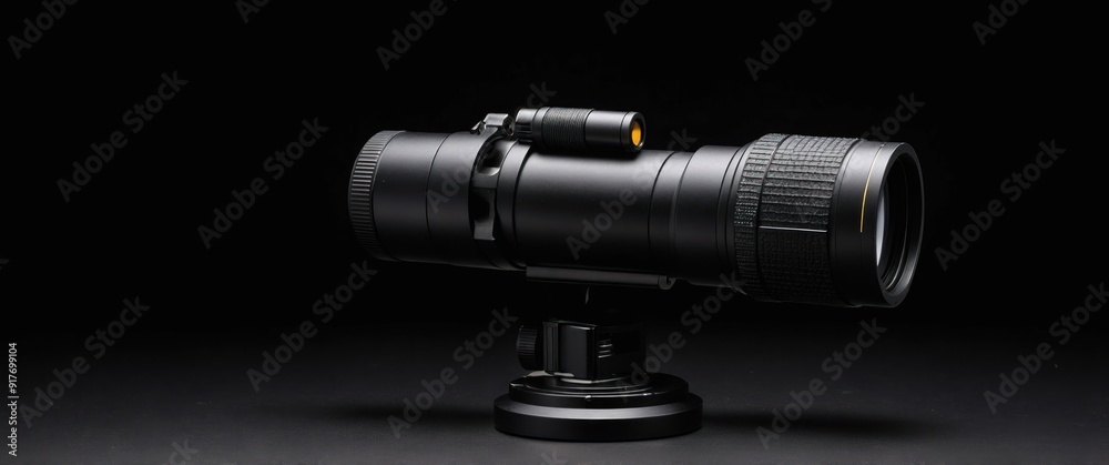 A mini telescope against a black background, perfect for stargazing adventures